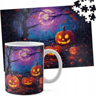 Zdjęcie produktu dla Zestaw Kubek + Puzzle 110El - Halloween