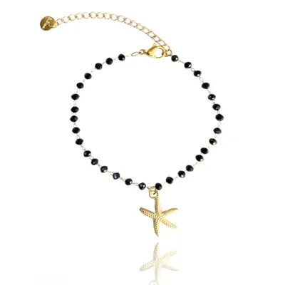 Productafbeelding van Carla damesarmband Jointre, zwart-goud, one size