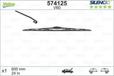 Produktbild von VALEO SILENCIO Scheibenwischer Wischblatt für VW Transporter V Bus (7HB, 7HJ, 7EB, 7EJ, 7EF, 7EG, 7HF, 7EC) 600mm