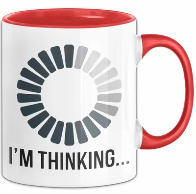 Produktbild von Gamer Gaming Liebhaber Tasse Geschenk Lustige Geschenkidee Spruch Ich Denke Nach (Rot)