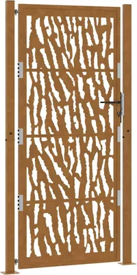 Obrázok produktu pre Záhradná brána 100x200 cm, odolná oceľ, dizajn s pruhmi