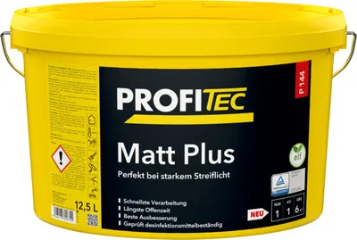 Produktbild von ProfiTec P144 Mattplus Profi Wandfarbe Innenfarbe matt 12.5 Liter