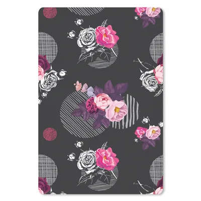 Produktbild von MuchoWow® Mauspad Mousepad Rosen - Blumen - Muster 40x60 cm - Mousepads - Maus Mat - Pad - Mausunterlage - Schreibtisch Accesoire