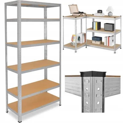Immagine prodotto di Libreria Deco4Home | 6 livelli | 222x110x50 cm | Portata ripiani 175 kg