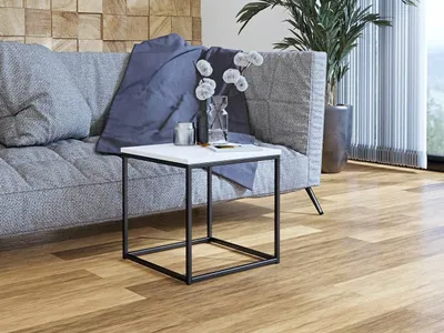 Obrázek produktu pro Konferenční stolek THADEN 2 - černý / lesklý bílý