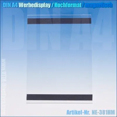 Produktbild von DIN A4 Werbe-Display / hängend (magnetisch)