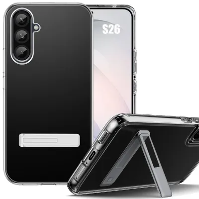 Image de Coque pour Samsung Galaxy S26, Protection Antichoc Transparent avec Support Réglable