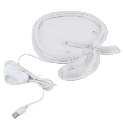 Immagine prodotto di Lampada al neon a forma di pesca, decorazione da parete a LED, lampada al neon USB per camera da letto, soggiorno, feste, ufficio, negozio