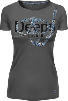 Immagine prodotto di HOTSPOT DESIGN Maglietta donna Deeps Gear, Maschera di metallo, L, grigio, maglietta da donna per immersione, 030000303