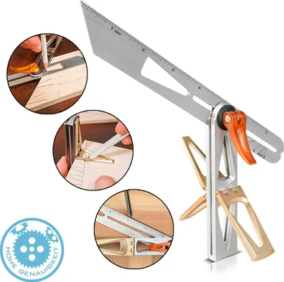 Obrázok produktu pre STAHLWERK skosený úkos s dorazom, presné meranie, ryskovanie, značenie, kreslenie
