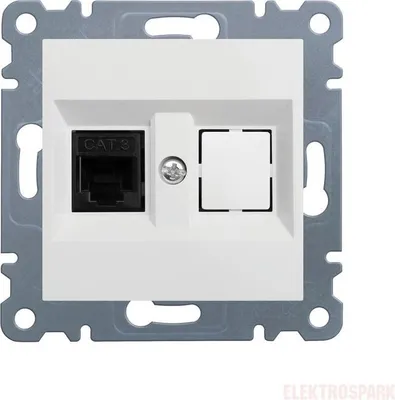 Produktbild von HAGER lumina Steckdose telefoniczne einzeln RJ11 weiß WL2010
