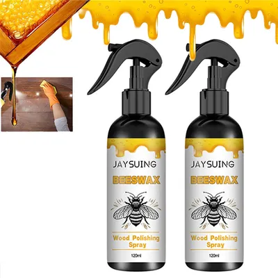 Produktbild von 2 Stück Natürliches Mikromolekularisiertes Bienenwachs Spray 120ml, Möbelpolitur und Reiniger, Möbelpflegemittel