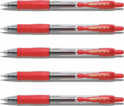 Produktbild von Pilot G2-07 Gelschreiber rot - 5er-Set