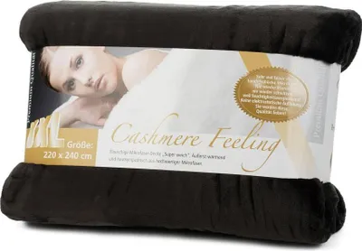 Produktbild von Gözze Premium Cashmere-Feeling Decke schwarz 220x240 cm