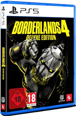 A video game case for Borderlands 4 Deluxe Edition on PS5.