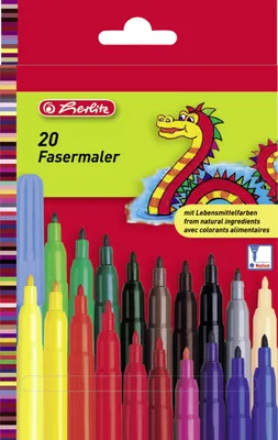 Produktbild von Herlitz Fasermaler 20er Karton Etui