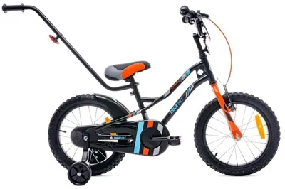 Obrázek produktu pro Tiger Bike Dětské kolo 16" 4-6 let tlačné zařízení černo-oranžovo-tyrkysová Sun Baby