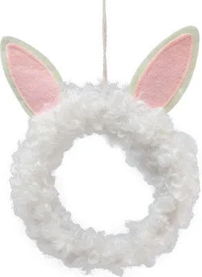 Produktbild von Osterdeko Dekoring Hasenohren Türschmuck Weiß Ø13cm 4er Set, 4 Stück