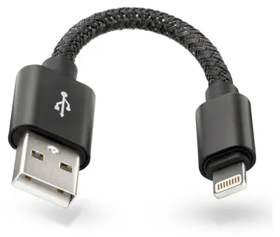 Produktbild von 12cm Lade Daten Kabel Nylon 2.0 Anschluss Stecker passend für Apple iPhone iPad