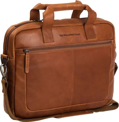 Imagen del producto de The Chesterfield Brand bolso bandolera maletín con compartimento para ordenador portátil Calvi Computerbag Cognac marrón