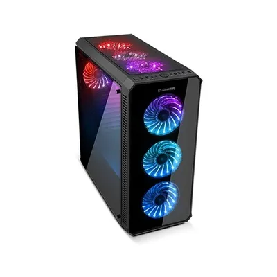 Image de Nox Hummer TGX Rainbow - NXHUMMERTGX - Boîtier PC, ATX, RGB, noir