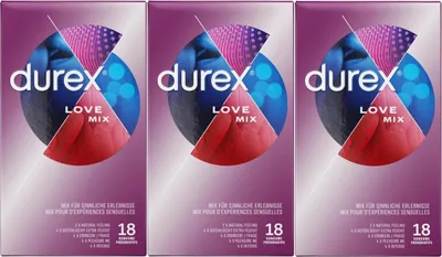 Produktbild von Durex Love Mix Kondome 3 x 18 Stück