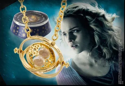 Obrázok produktu pre Noble Collection Hermionin menič času Harry Potter (pozlátený) Špeciálna edícia NOB8666