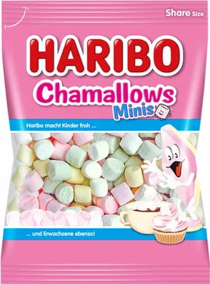 Produktbild von Haribo Chamallows Minis mit Vanille Geschmack 200g 12er Pack