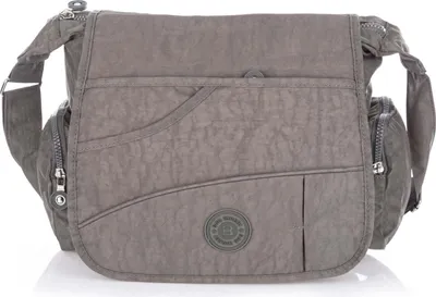 Produktbild von Bag Street groß Damentasche Leicht Crinkle Nylon Umhängetasche Grau
