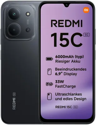 Produktbild von Xiaomi Redmi 15C 5G 128GB schwarz