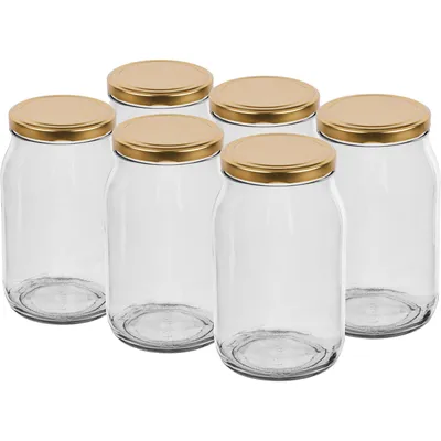 Produktbild von Glaseinmachgläser mit Schraubverschluss 900ml 6 Stück