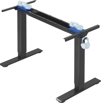 Produktbild von Elektrisch verstellbarer Tisch E1B-PRO-EUAM02, ohne Platte, schwarz