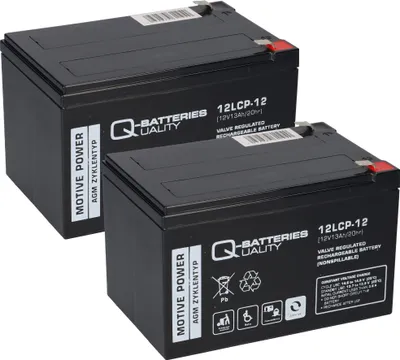 Immagine prodotto di Batteria compatibile scooter elettrico scooter elettrico 24V 2x 12LCP-12 12V - 13Ah AGM QB