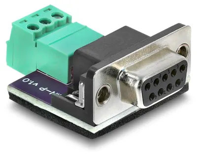 Produktbild von DELOCK D-Sub 9 Pin Bu > 3 Pin Terminalblock Adapter CAN/LIN