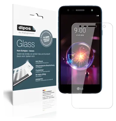 Produktbild von 2x Schutzfolie für LG X power 3 - Anti-Shock 9H Folie dipos Glass Kunststoffglas
