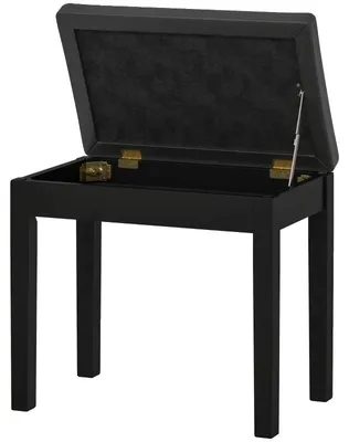 Image de Banc de piano, pieds en caoutchouc, 55 L x 34 P x 50 H cm, épaisseur du rembourrage 5 cm, capacité de charge 120 kg, montage nécessaire