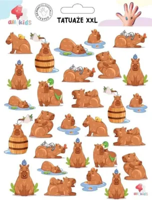 Produktbild von Capybara XXL temporäre Tattoos für Kinder