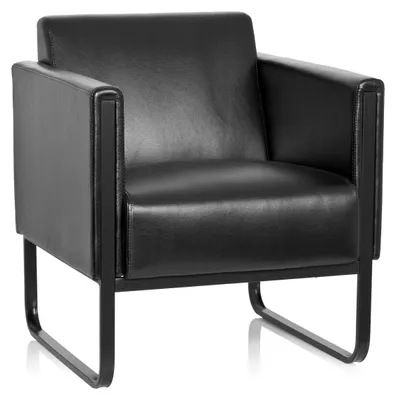 Produktbild von hjh OFFICE Polstersessel BALI BLACK Kunstleder Sessel Relaxsessel gepolstert