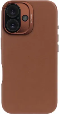 Immagine prodotto di Custodia MagSafe per Apple iPhone 16 - Cover posteriore Decoded in vera pelle - Tan