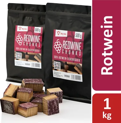 Immagine prodotto di BBQ-Toro Redwine Chunks | 1 kg | ricavato da botti di rovere 100% vino rosso