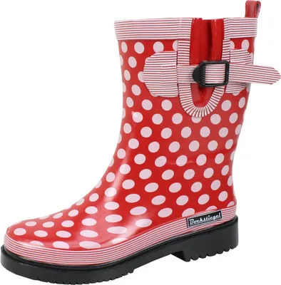 Produktbild von Bockstiegel Damen Gummistiefel Regenstiefel Dorin-K, Farbe:Rot, Schuhgröße:EUR 40, Artikel:-6051 rot / multi