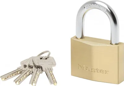 Immagine prodotto di Master Lock 2960EURD Lucchetto con chiave extra sottile in ottone, Oro, 8,8 x 6 x 2,1 cm