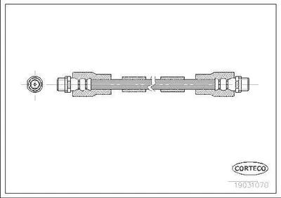 Produktbild von CORTECO 19031070 Bremsschlauch Vorne für VW PASSAT (3B3) für AUDI A8 (4D2, 4D8)