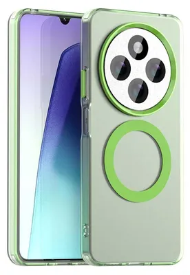 Image de Coque de protection hybride TPU Magsafe pour Xiaomi Redmi 14C, motif Candy, couleur verte