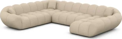 Produktbild von Kunstleder U-Form XXL Wohnlandschaft Liva Beige Rechts