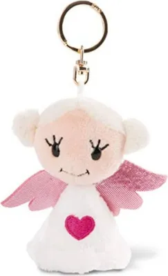 Obrázok produktu pre Nici Guardian Angel Good Luck 9 cm Bb Heart Keyring Pink Pink One Size