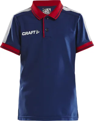 Produktbild von CRAFT Pro Control Poloshirt JR Navy/Bright Red 158/164