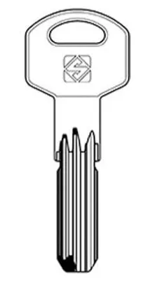 Produktbild von Silca GDA7R Rohling-Schlüssel aus Messing
