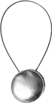 Produktbild von Raffhalter Magnetisch 30 cm Ø 40mm  Silber Vorhang Vorhanghalter Dekoration Klemmhalter Magnetraffhalter Universal, 2021193
