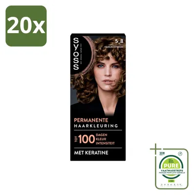 Produktbild von 20 x SYOSS Permanente Haarkleuring 5-8 Haselnussbraun - Großpackung - 20 Stücke